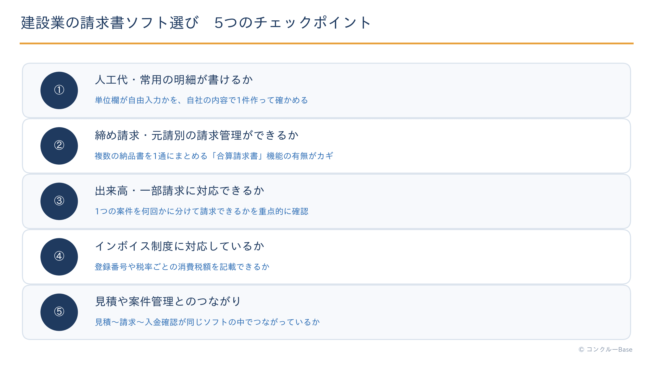 建設業の請求書ソフト選びで見るべき5つのチェックポイント