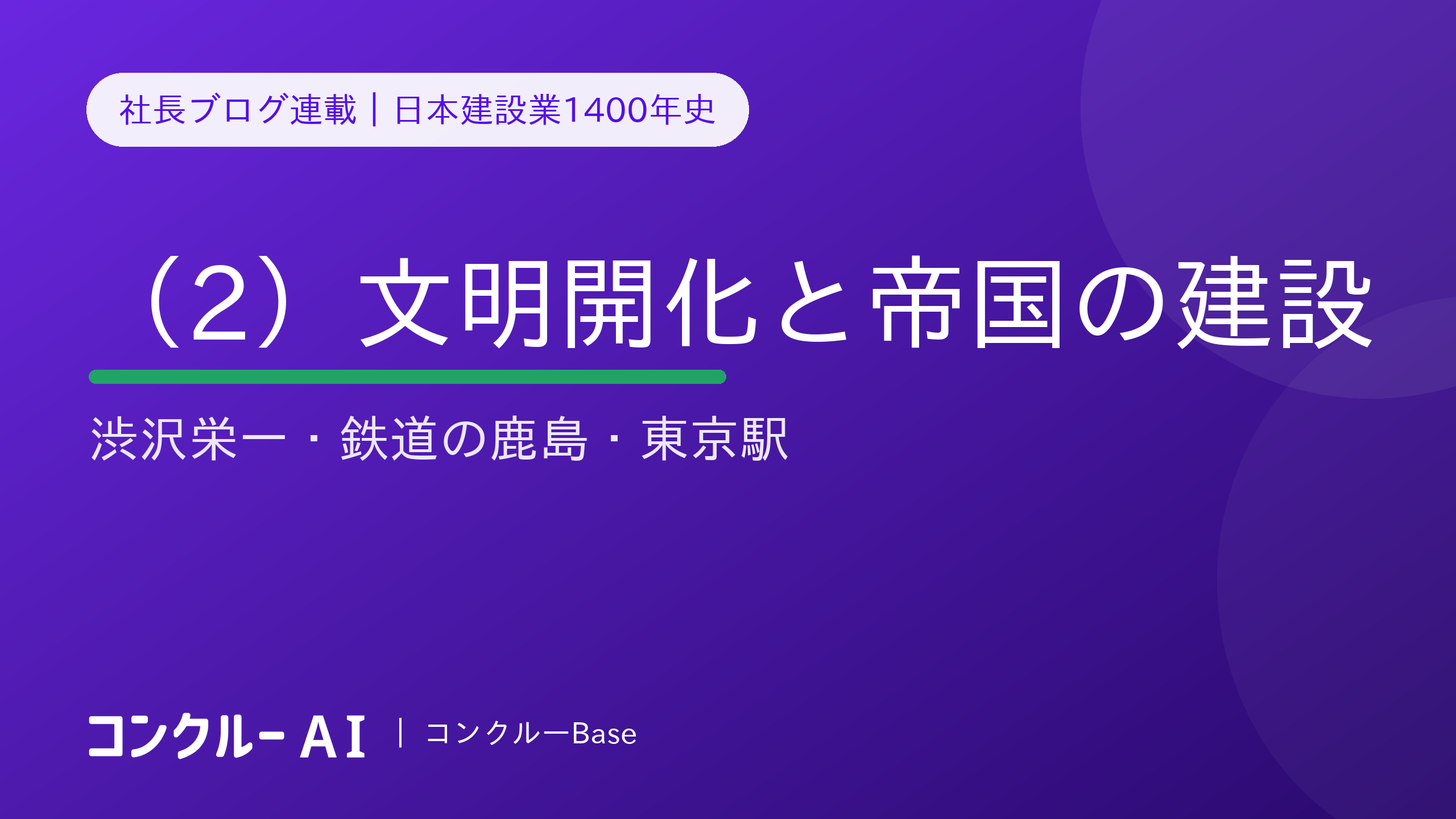 日本建設業1400年史(2)文明開化と帝国の建設——大工が「請負業者」になるとき