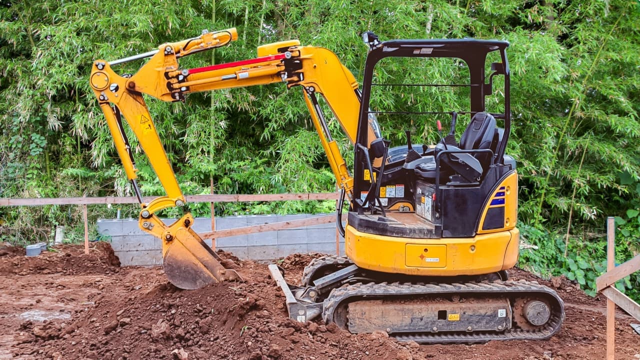 油圧ショベル(バックホウ)のイメージ