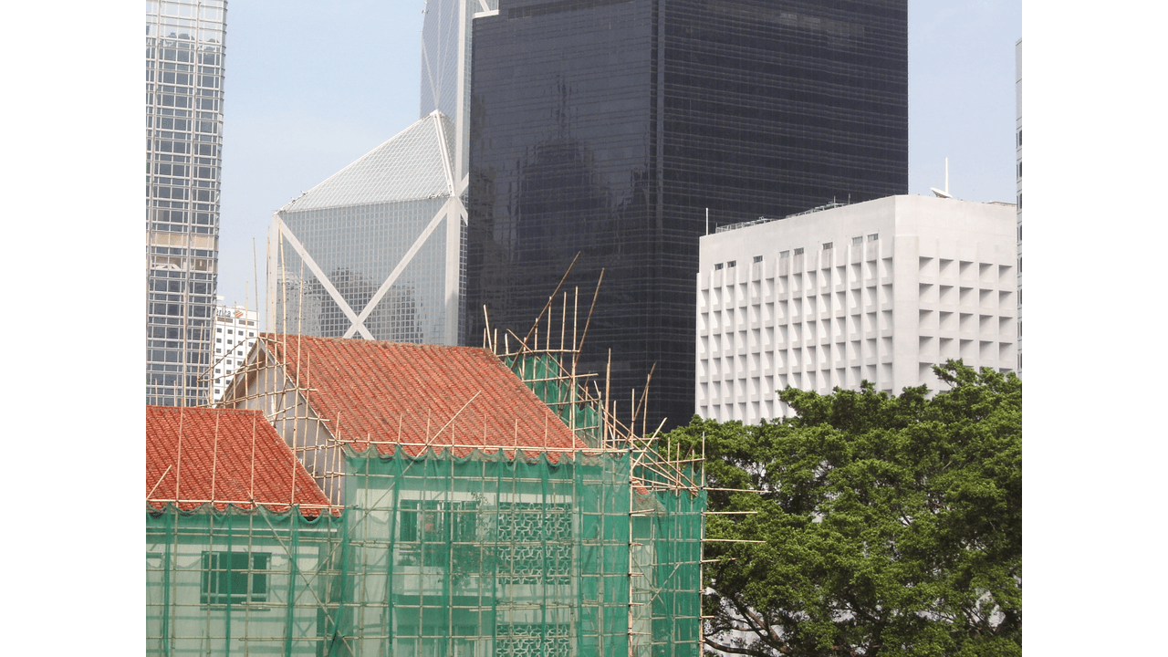 香港名物・超高層の竹の足場(CC0)