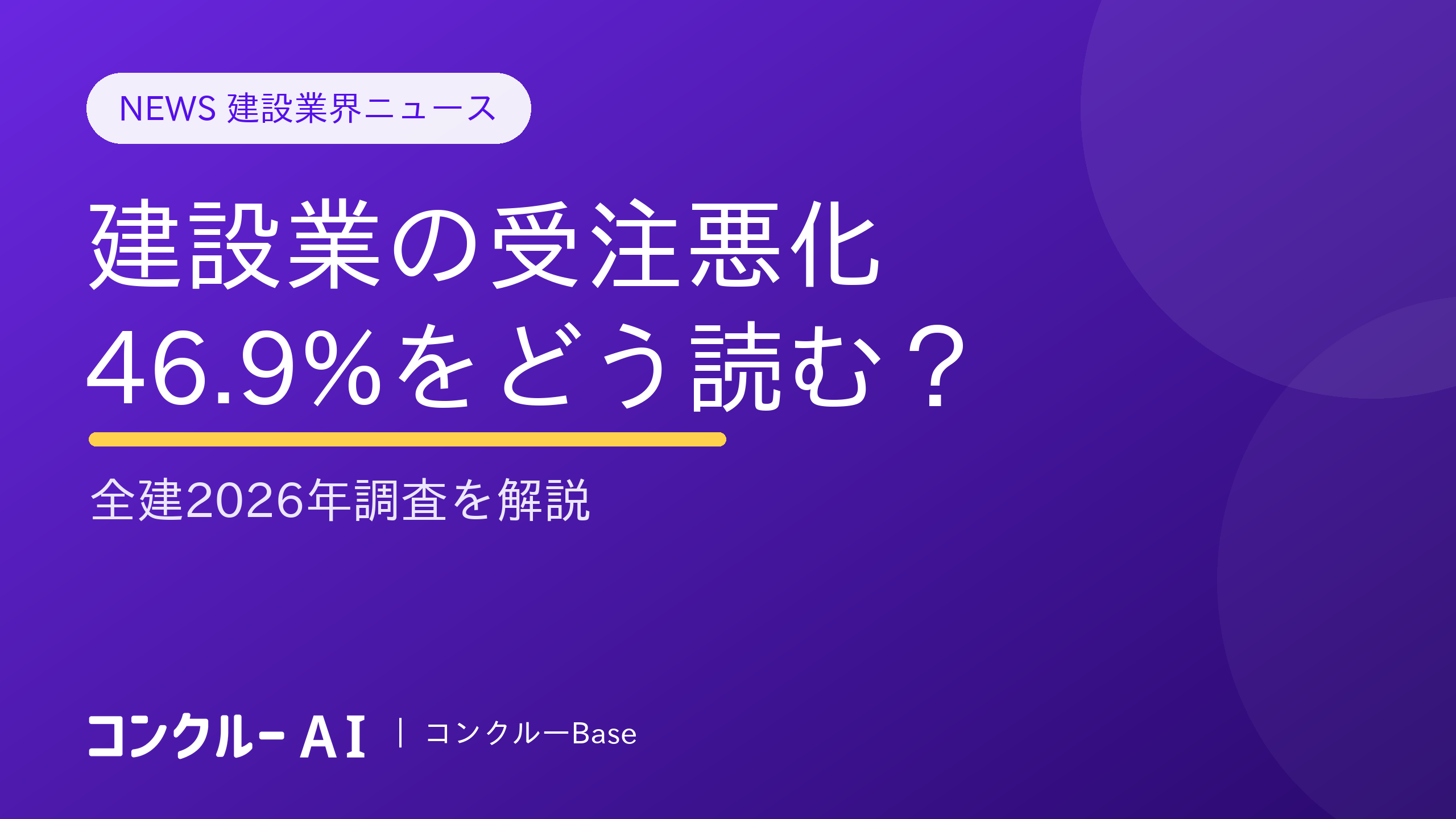 建設業の受注悪化46.9%をどう読む?全建2026年調査を解説